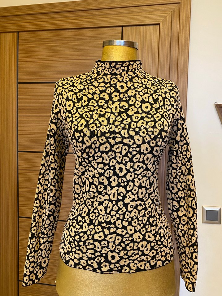 Leopar triko kazak - Görsel 4