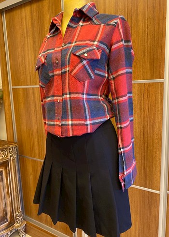 Siyah Pileli Midi Etek - Görsel 4