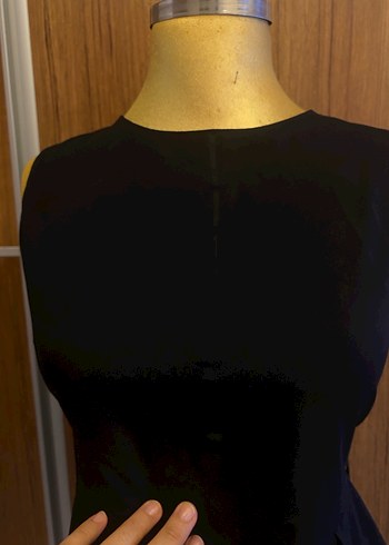 Siyah Klasik Uzun Abiye Elbise - Görsel 9