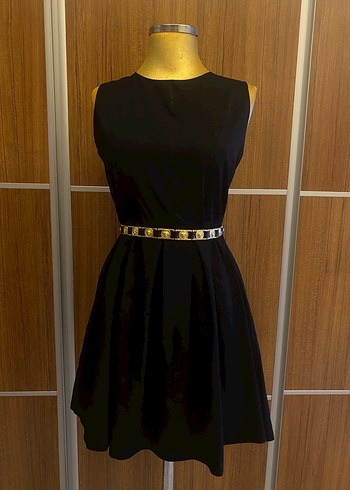 Siyah Klasik Uzun Abiye Elbise - Görsel 4