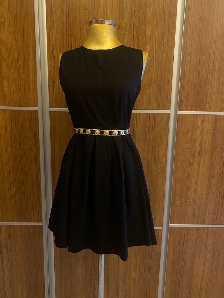 Siyah Klasik Uzun Abiye Elbise - Görsel 3