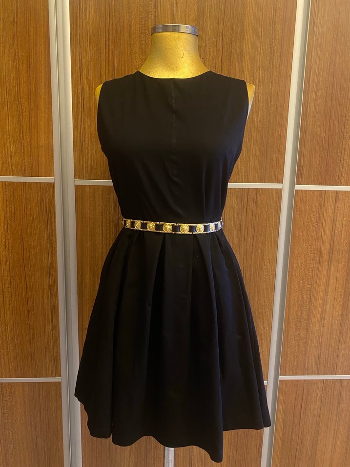 Siyah Klasik Uzun Abiye Elbise - Görsel 5