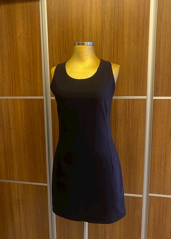 Kemer Detaylı Slacivert Mini  Elbise - Görsel 5