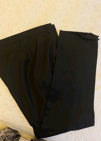 Düğmeli Siyah erkek Kumaş Pantolon - Görsel 5