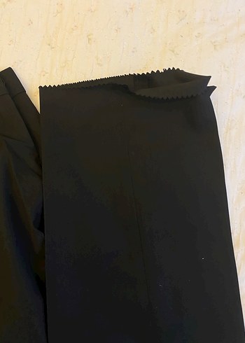 Düğmeli Siyah erkek Kumaş Pantolon - Görsel 3