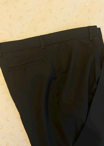 Düğmeli Siyah erkek Kumaş Pantolon - Görsel 4