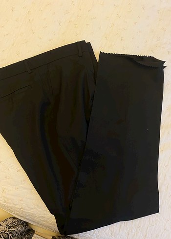 Düğmeli Siyah erkek Kumaş Pantolon - Görsel 6