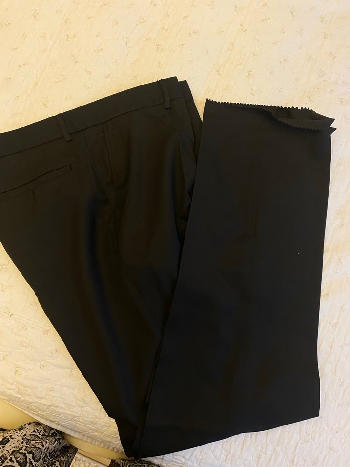 Düğmeli Siyah erkek Kumaş Pantolon - Görsel 5