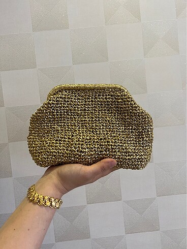 gold düğün çantası