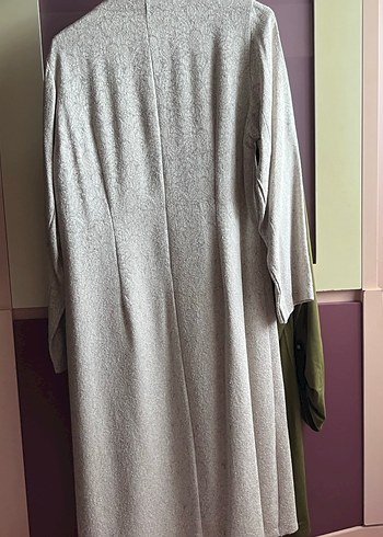 Gri Uzun Kollu Kadın Elbise - Görsel 3