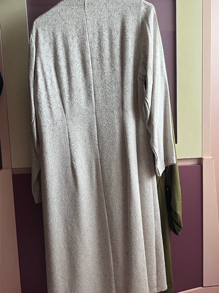 Gri Uzun Kollu Kadın Elbise - Görsel 3