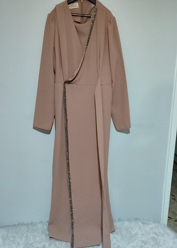 Koton Bej Uzun Kollu Minimalist Kadın Elbise