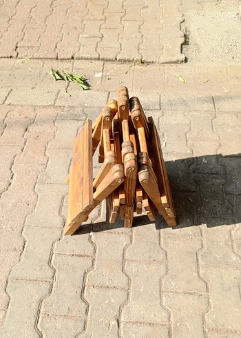 Açılır Katlanabilir Ahşap Çocuk Taburesi - Görsel 4