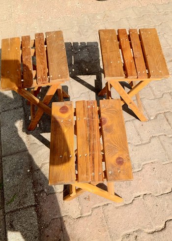 Açılır Katlanabilir Ahşap Çocuk Taburesi - Görsel 5