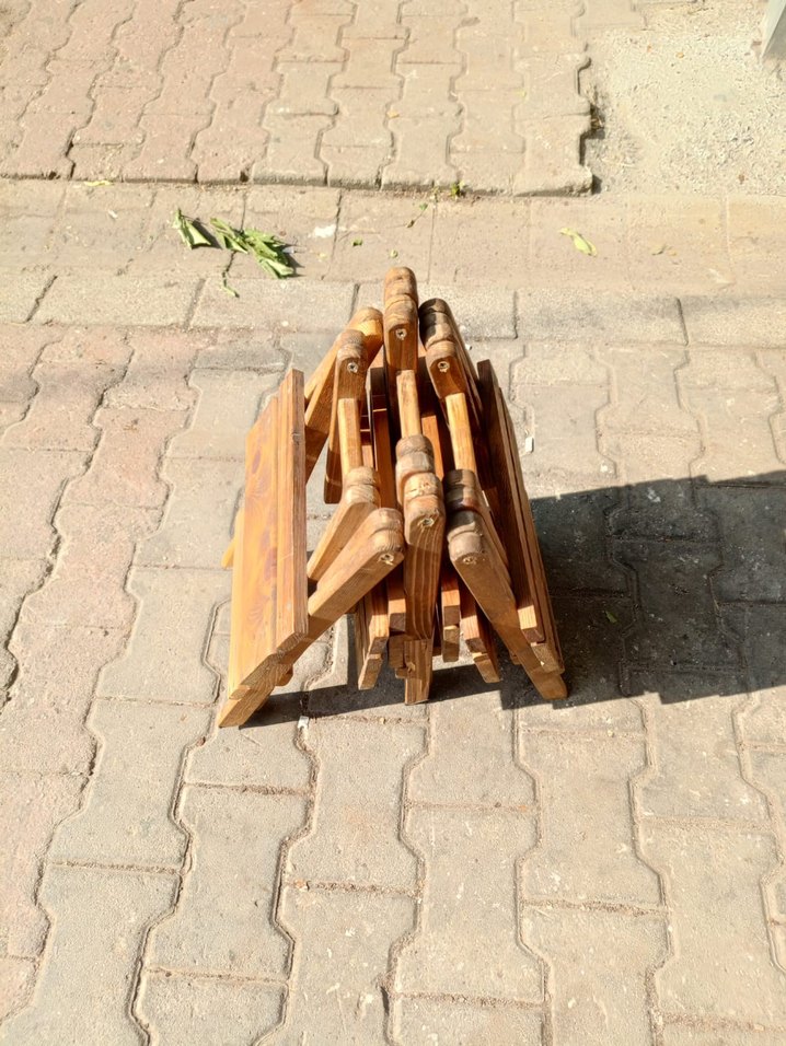 Açılır Katlanabilir Ahşap Çocuk Taburesi - Görsel 4