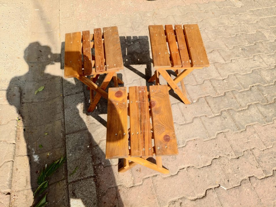 Açılır Katlanabilir Ahşap Çocuk Taburesi - Görsel 5