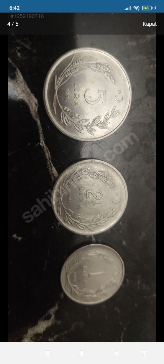 Madeni eski nostaljik paralar - Görsel 5