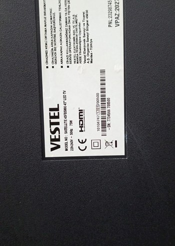 Siyah MonitörVestel TV ekran kırık - Görsel 2