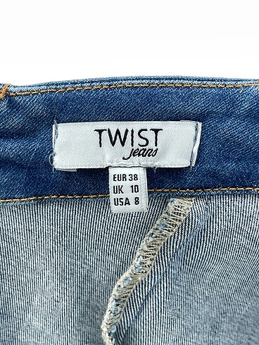 38 Beden mavi Renk Twist Günlük Elbise %70 İndirimli.