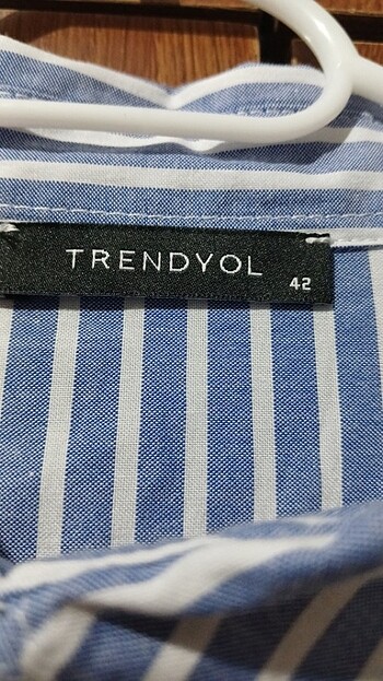 42 Beden mavi Renk Trendyol Modest Tunik