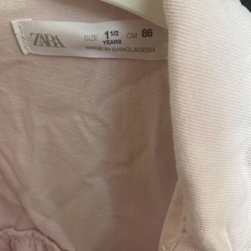 Kız Çocuk Pembe Keten Düğmeli Yelek - Görsel 3