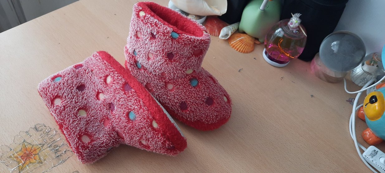 Kızlar için Renkli Örgü Sıcak Ev botu - Görsel 2