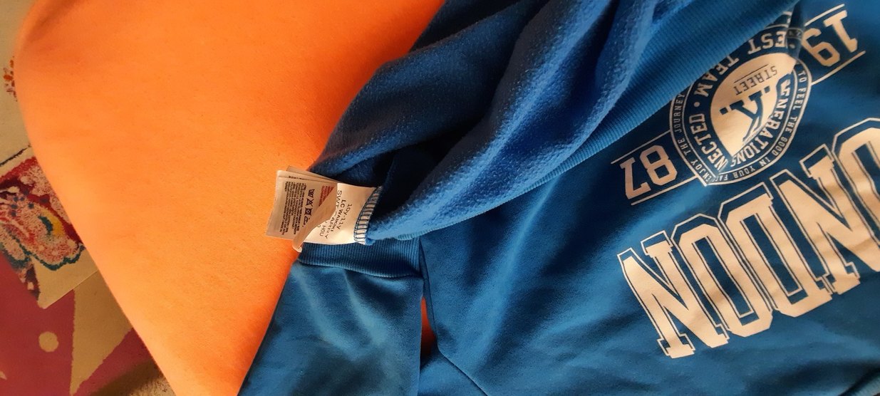 Renkli Baskılı Mavi Sweatshirt - Görsel 3