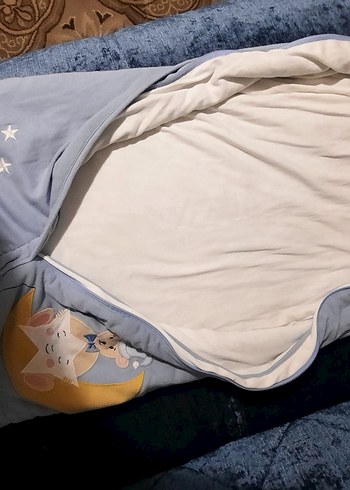 Mavi Nakışlı Bebek Uyku Tulumu - Görsel 4