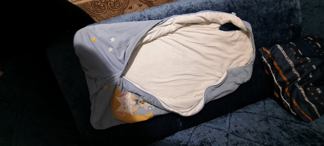 Mavi Nakışlı Bebek Uyku Tulumu - Görsel 4