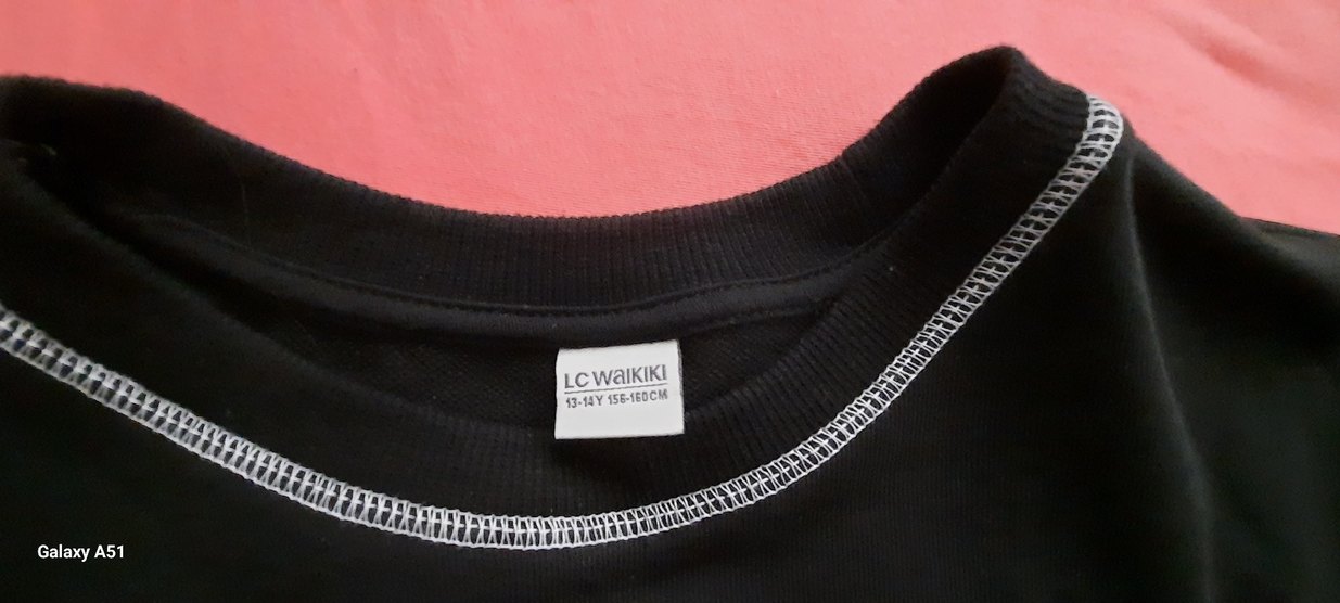 Kız Çocuk Siyah Baskılı T-shirt - Görsel 4