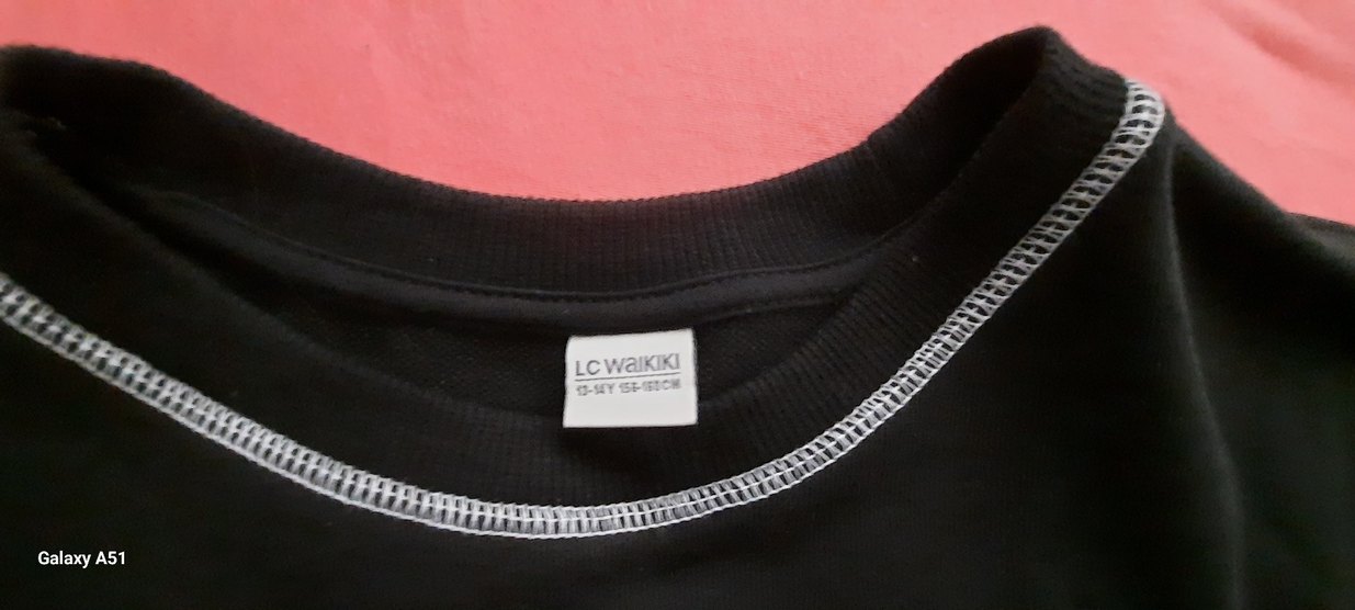 Kız Çocuk Siyah Baskılı T-shirt - Görsel 2