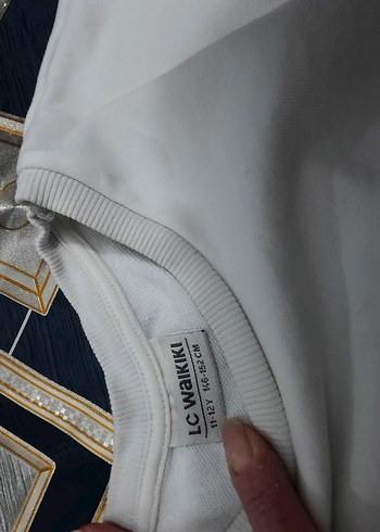 Payet Detaylı Beyaz Uzun Kollu Sweatshirt - Görsel 3