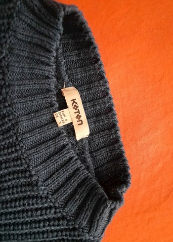 Kadın Lacivert Balıkçı Yaka crop kazak - Görsel 5