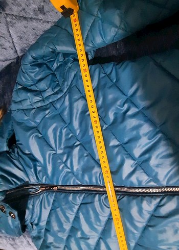 Mavi Kürklü Kışlık Mont - Görsel 4