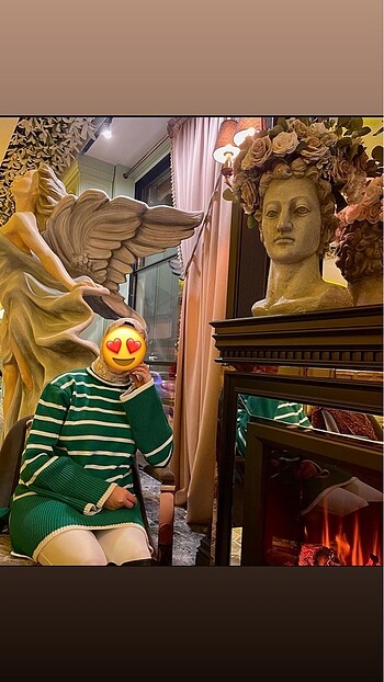 Trendyol & Milla Yeşil çizili kazak