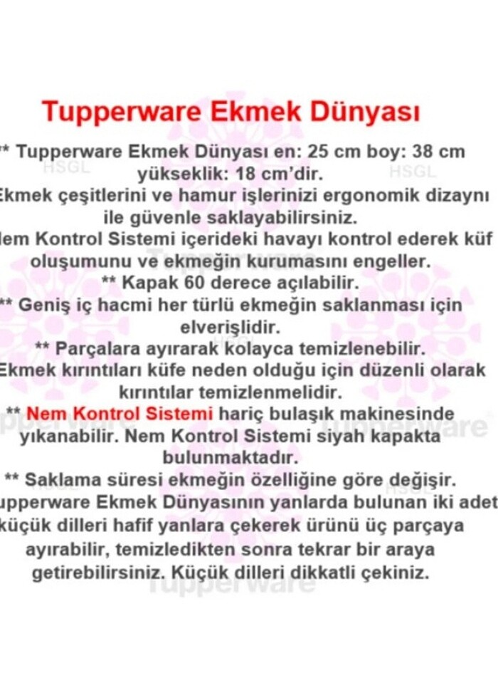 Tupperware ekmeklik - Görsel 2