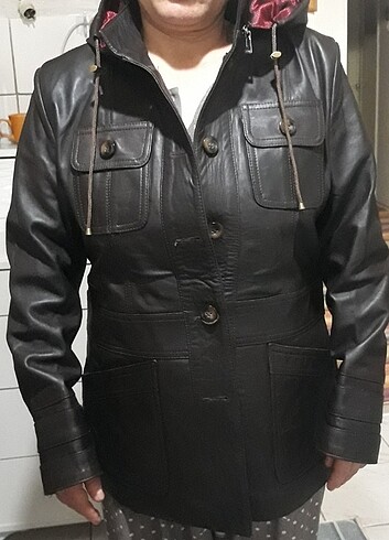 Kadin deri ceket - Görsel 6