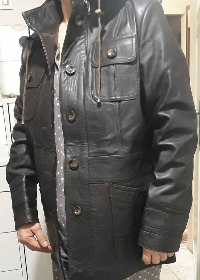 Kadin deri ceket - Görsel 5