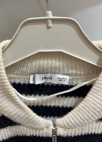 Mango çizgili hırka - Görsel 2