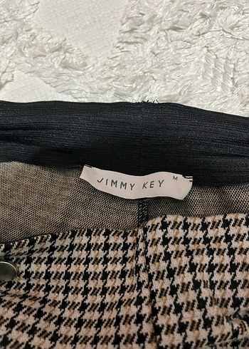 İPEKYOL Gri Kareli  Kumaş Pantolon - Görsel 4