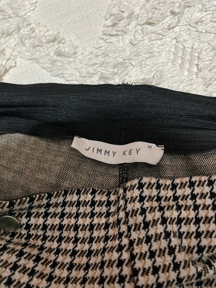 İPEKYOL Gri Kareli  Kumaş Pantolon - Görsel 4