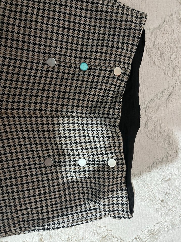 İPEKYOL Gri Kareli  Kumaş Pantolon - Görsel 3