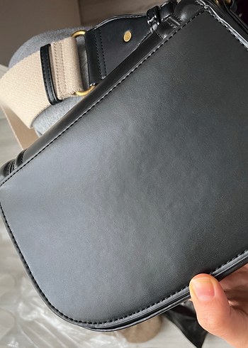 Zara Modern Klasik Siyah Deri Kadın Çanta - Görsel 10