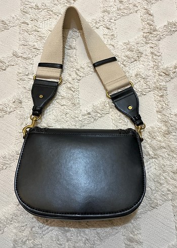 Zara Modern Klasik Siyah Deri Kadın Çanta - Görsel 4