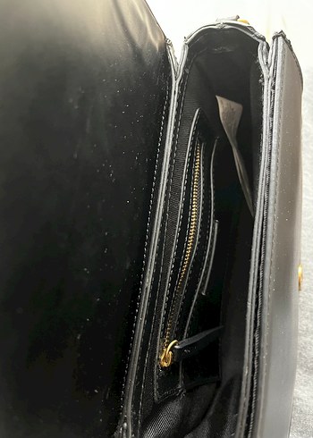 Zara Modern Klasik Siyah Deri Kadın Çanta - Görsel 9