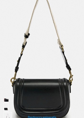 Zara Modern Klasik Siyah Deri Kadın Çanta - Görsel 2