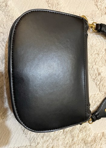 Zara Modern Klasik Siyah Deri Kadın Çanta - Görsel 5