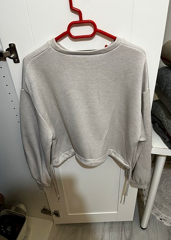 Zara Gri Kadın Oversize Sweatshirt - Görsel 2