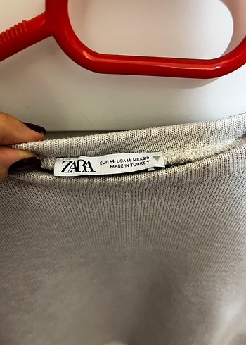Zara Gri Kadın Oversize Sweatshirt - Görsel 3