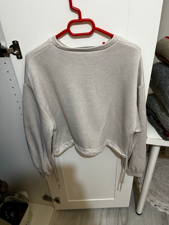 Zara Gri Kadın Oversize Sweatshirt - Görsel 2